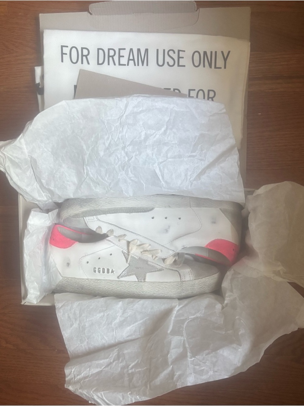 NEVR WORN Golden Goose’s super star Pink&White Size IT36